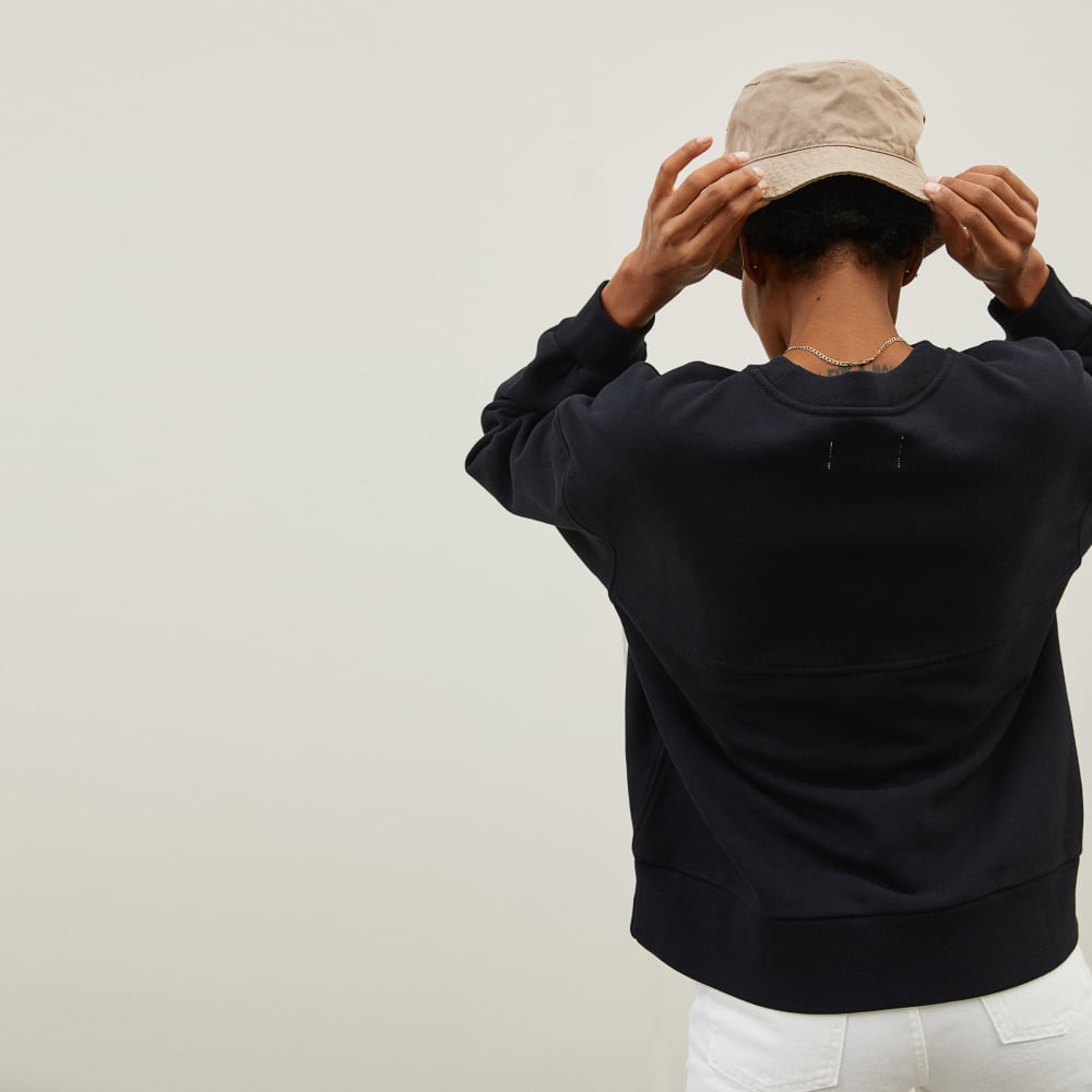 The Track Oversized Crew | Black