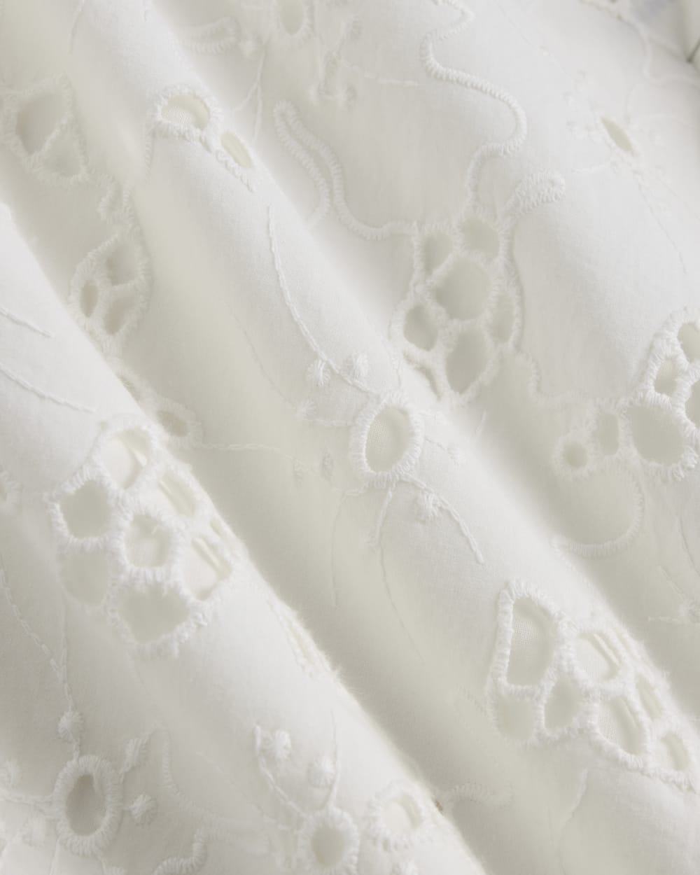 The Eyelet Mini Shift Dress | Bone