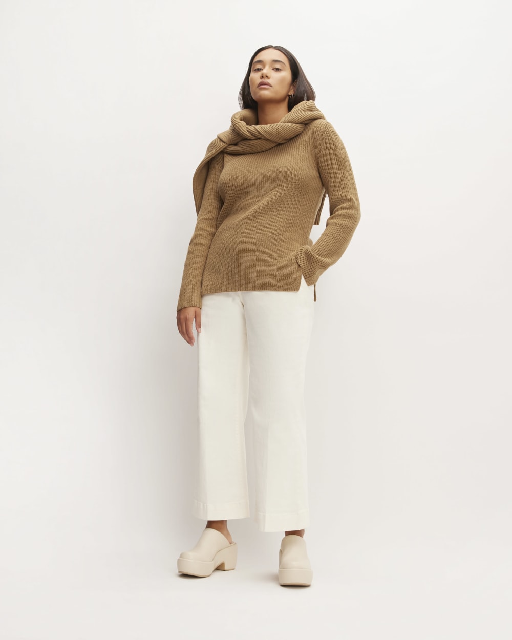The Organic Cotton Slim Crew Sweater | Toasted Coconut