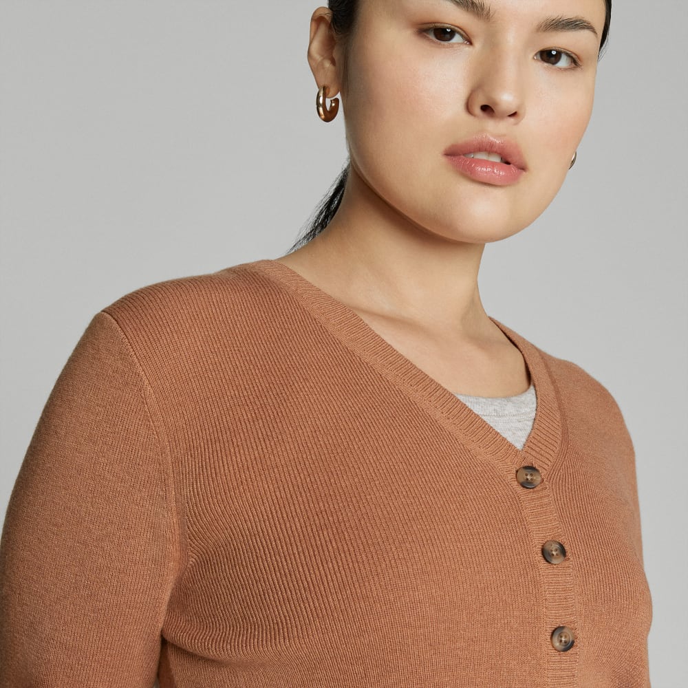 The Luxe Merino Cardigan | Tawny Brown