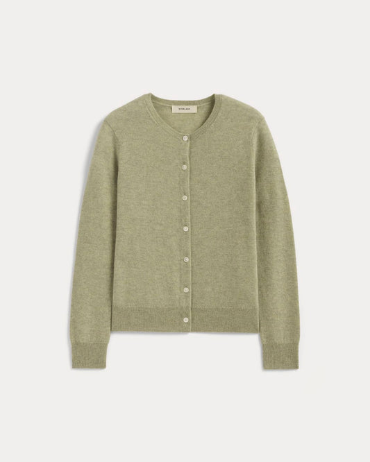 The Classic Cardigan in Cashmere | Light Heathered Moss