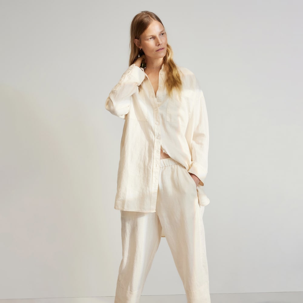 The Linen Pull-On Barrel Pant | Canvas