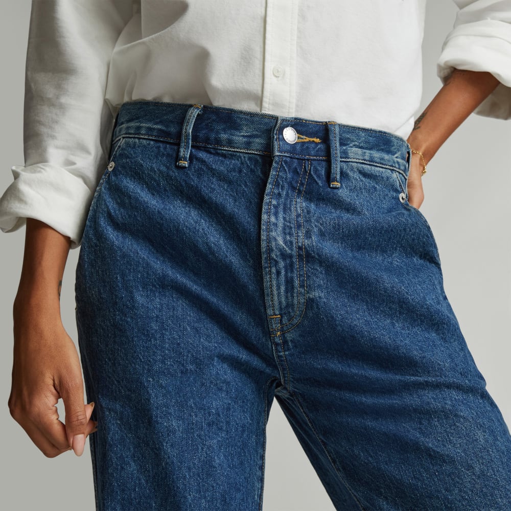 The Cinch Back Utility Jean | Vibrant Blue