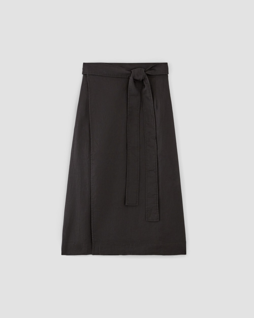 The Linen Wrap Skirt | Black