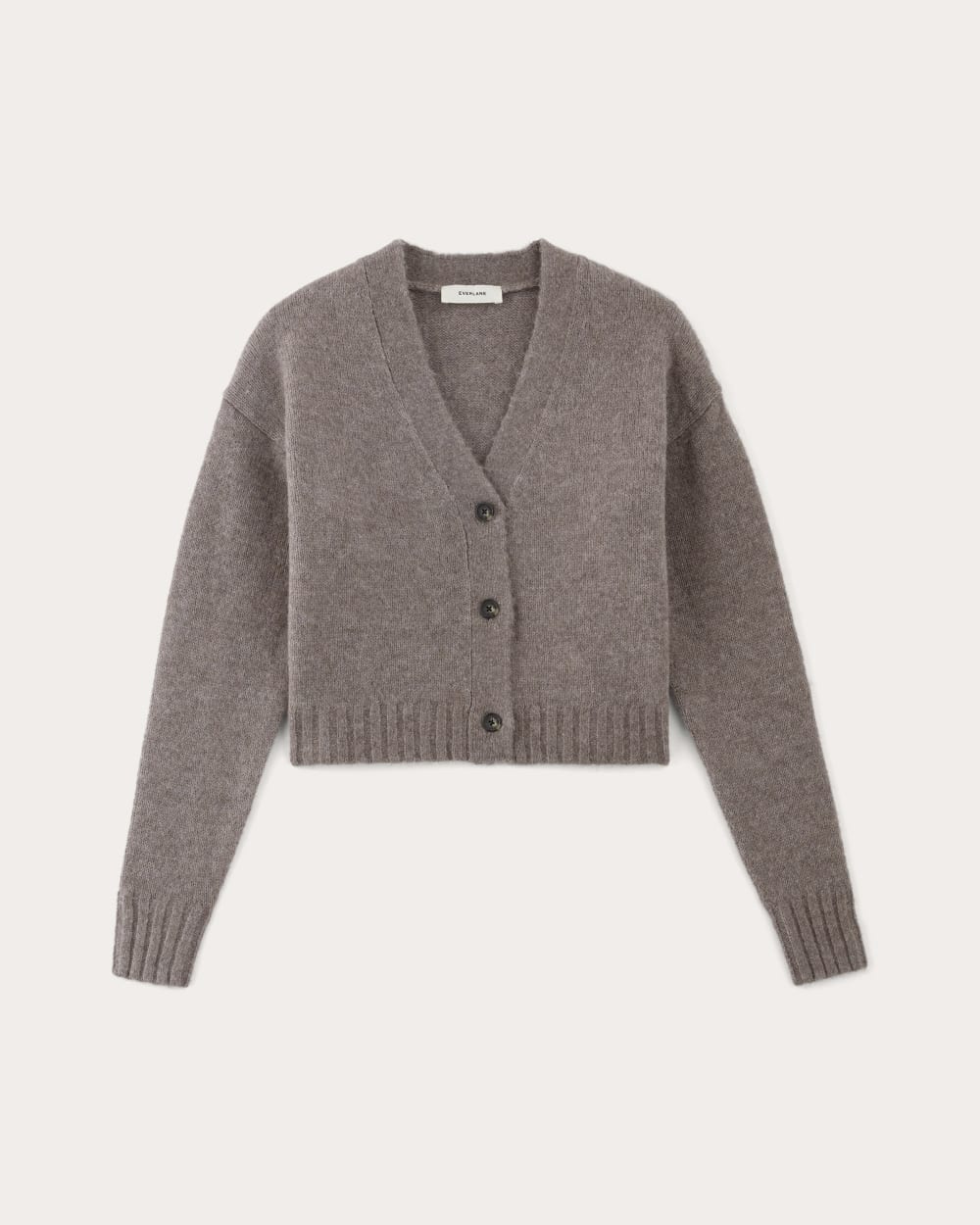 The Boxy Cardigan in Alpaca | Taupe Melange