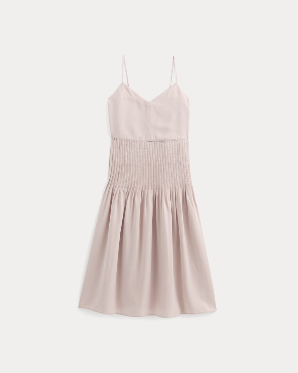 The Pleated Slip Dress in Butterlite | Soft Rose
