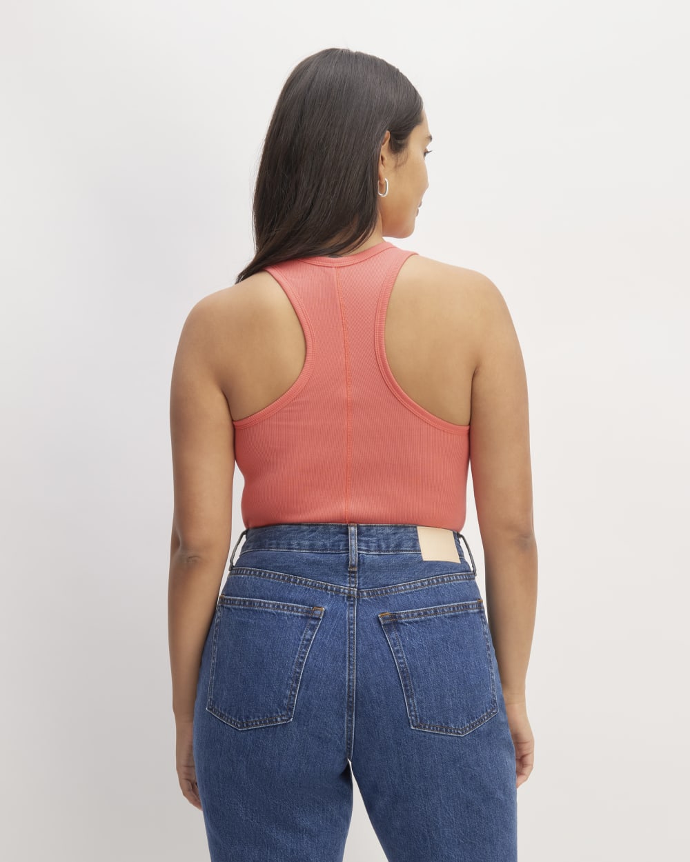The Luxe Rib Racerback Tank | Coral