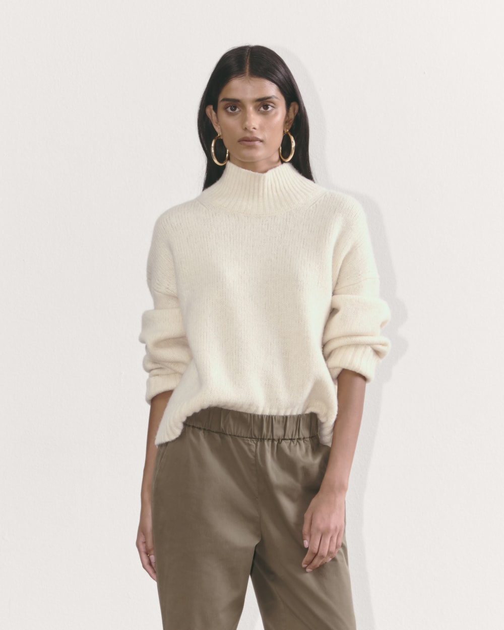 The Cloud Oversized Turtleneck | Bone