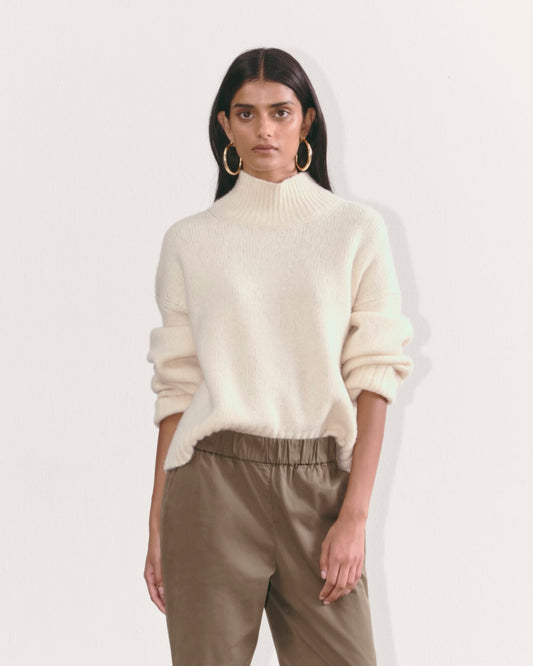 The Cloud Oversized Turtleneck | Bone