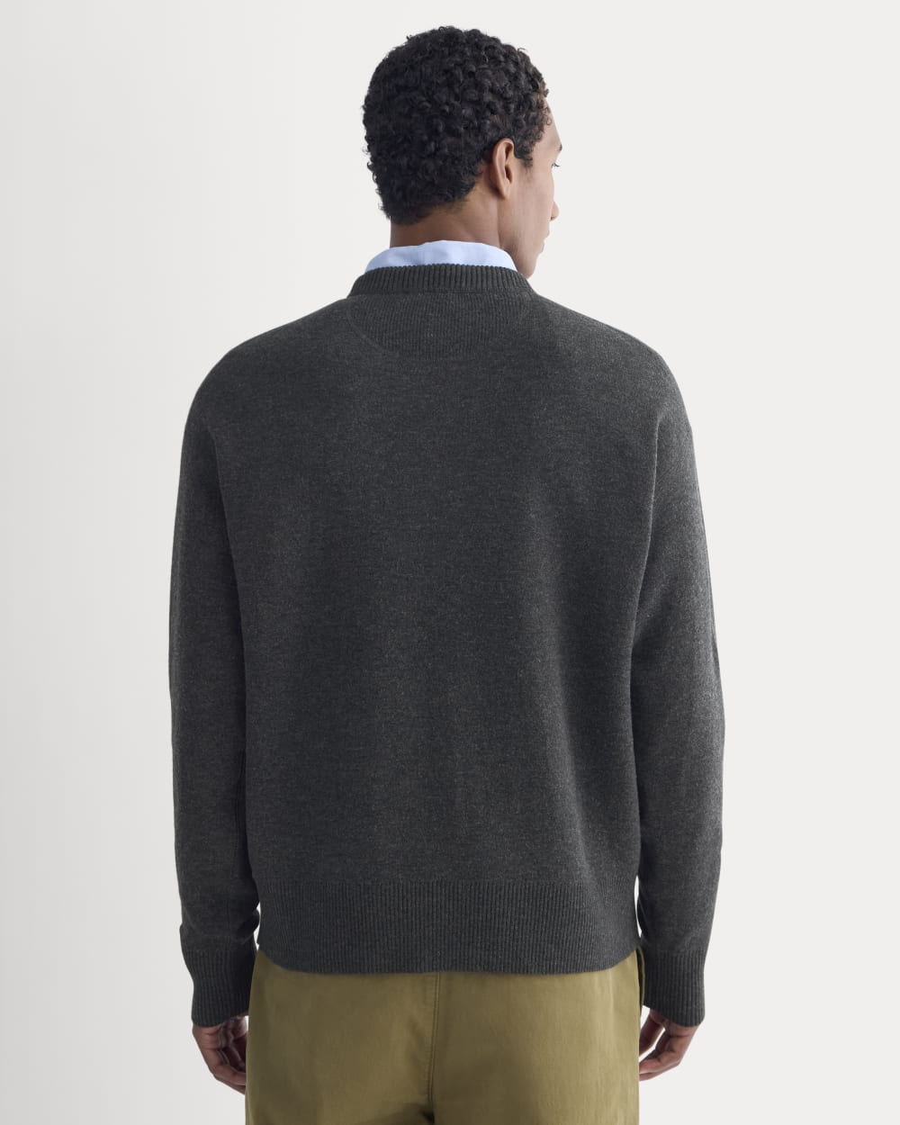 Luxe Merino Double-Knit Sweater | Heather Charcoal
