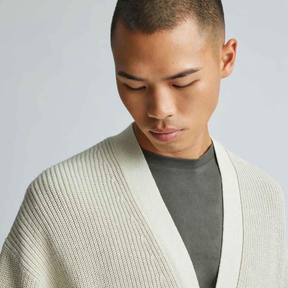 The No-Sweat Ribbed Cardigan | Pelican