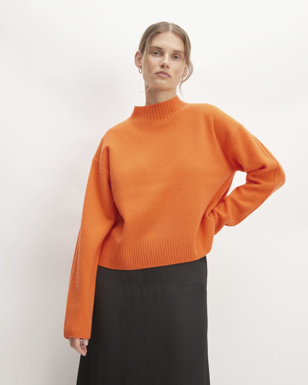 The Good Merino Wool Mockneck Sweater | Orange