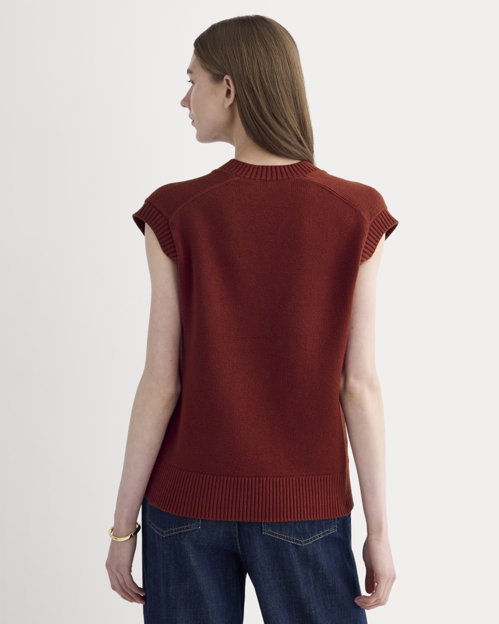 The Boxy Vest in Everyday Cotton | Merlot