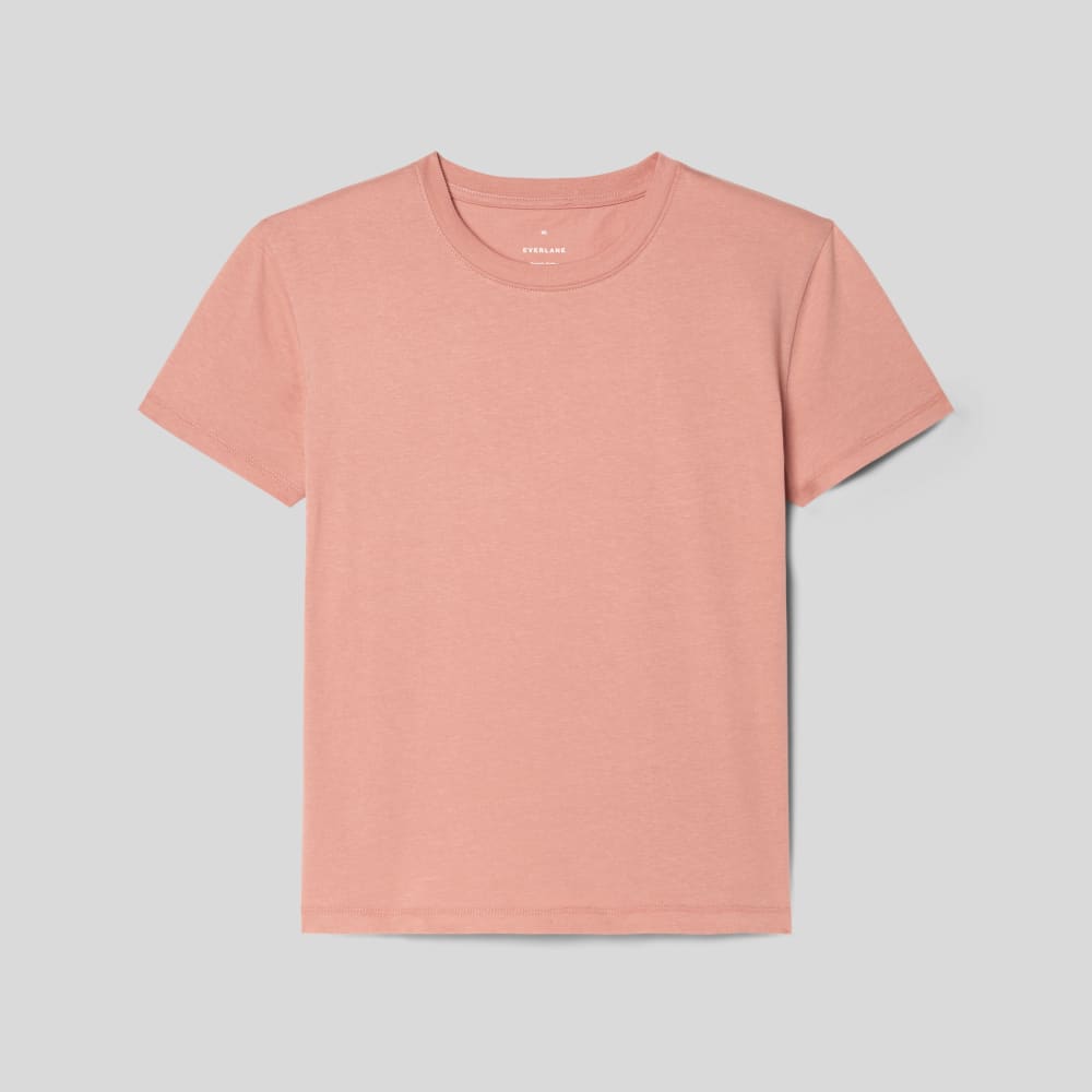 The Box-Cut Tee in Essential Cotton | Light Rose | No Pocket