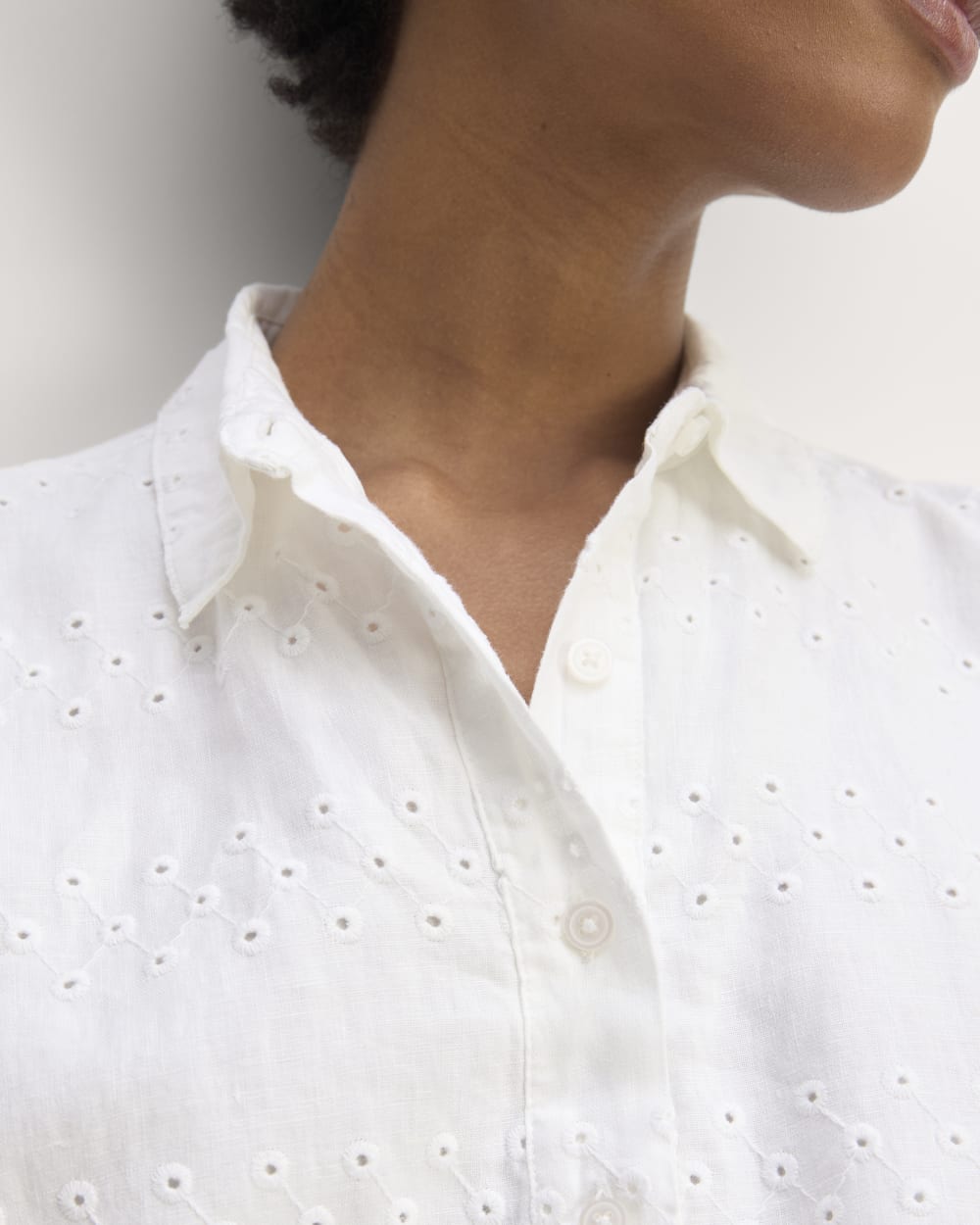The Linen Eyelet Shirtdress | White Eyelet