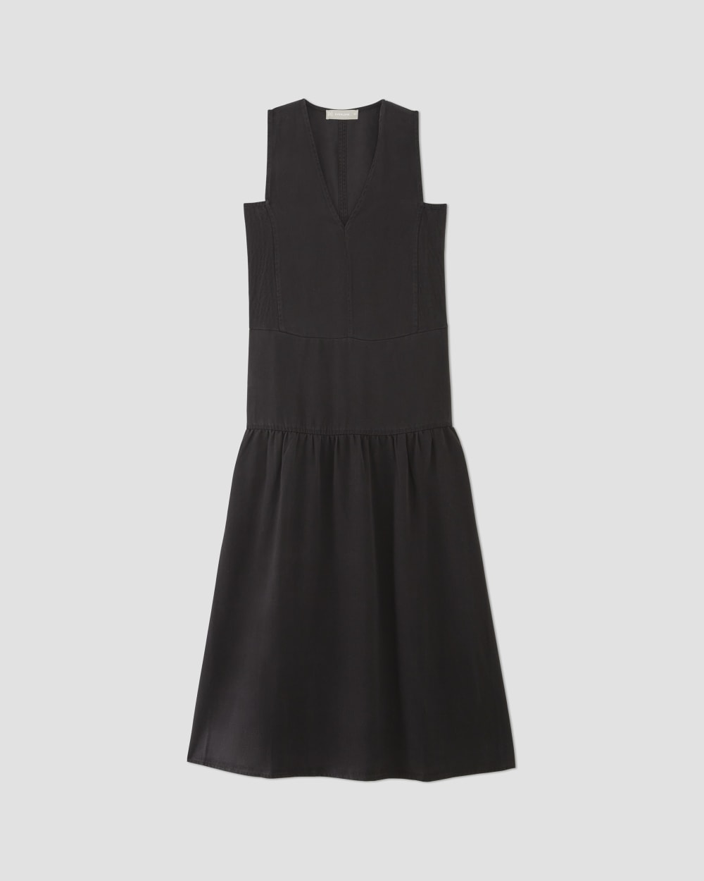 The TENCEL™ V-Neck Dress | Black