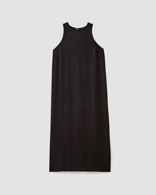 The Satin Racerback Slip Dress | Black