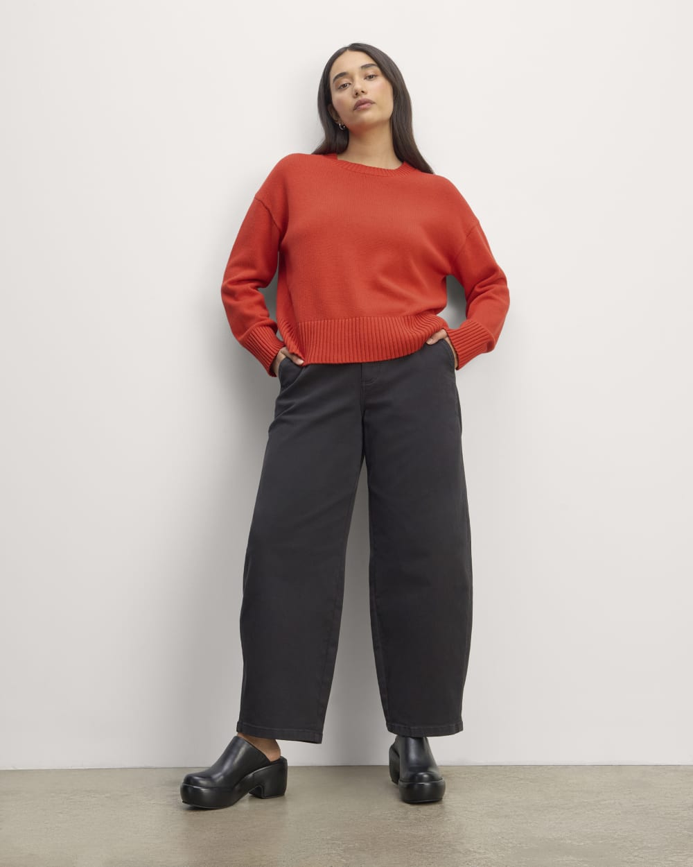 The Boxy Sweater in Everyday Cotton | Poppy Red