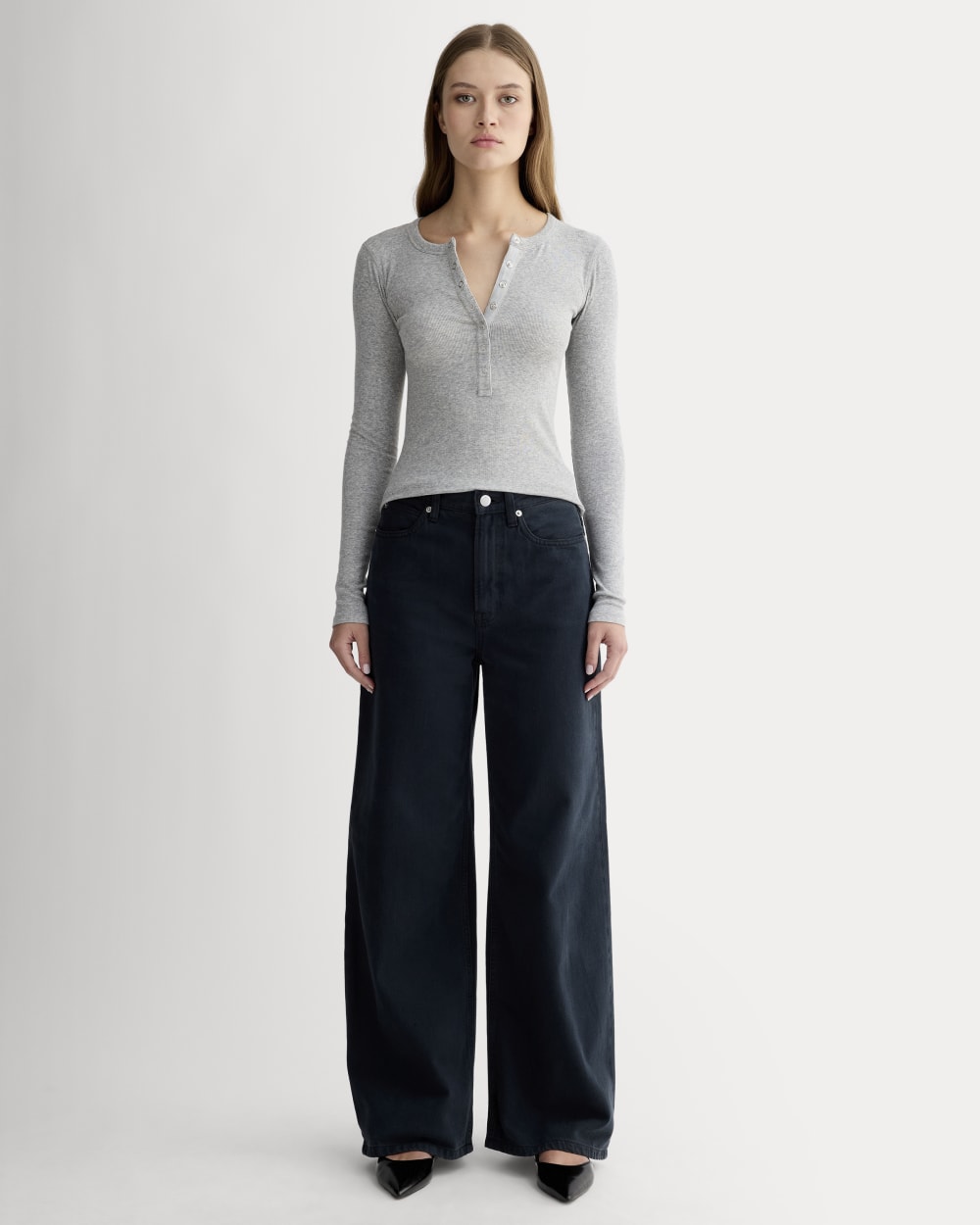 The Luxe Rib Henley |  Heathered Grey