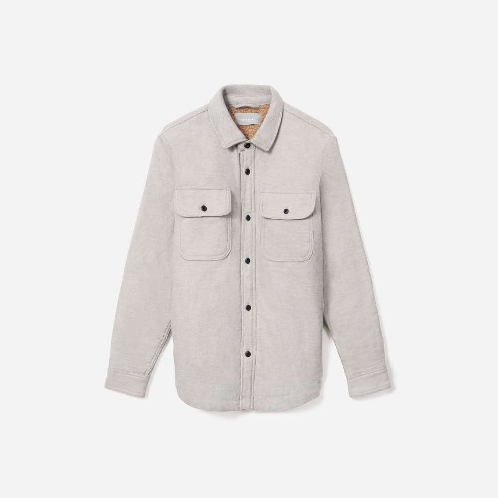 The ReNew Fleece-Lined Heavyweight Overshirt | Heathered Burnt Sugar