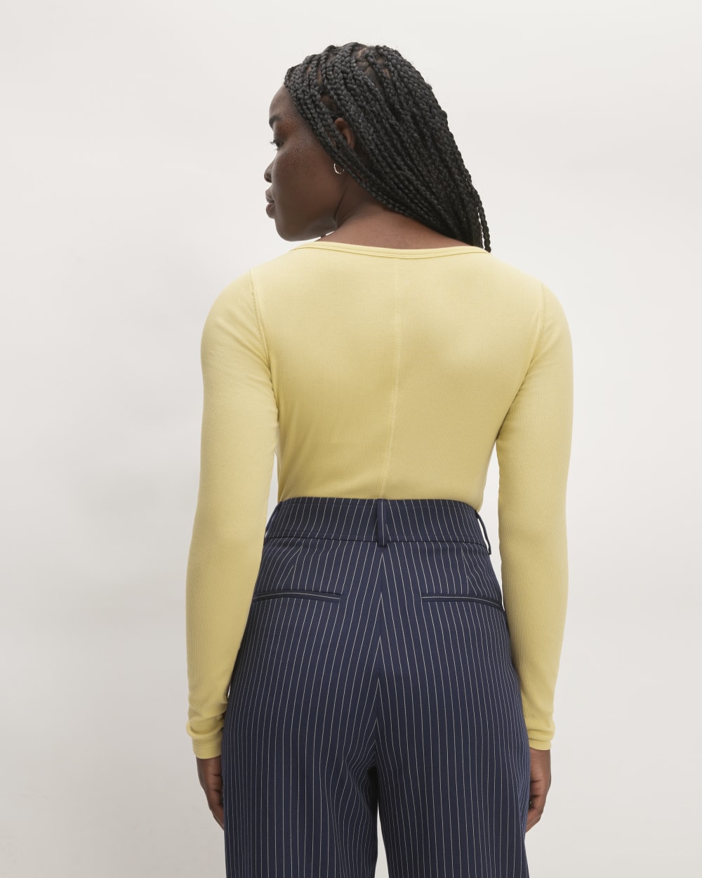 The Luxe Rib Long-Sleeve Scoop-Neck Tee | Raffia