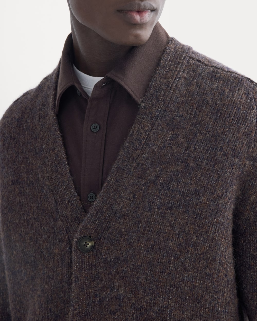 The Cloud Relaxed Cardigan | Heathered Burgundy