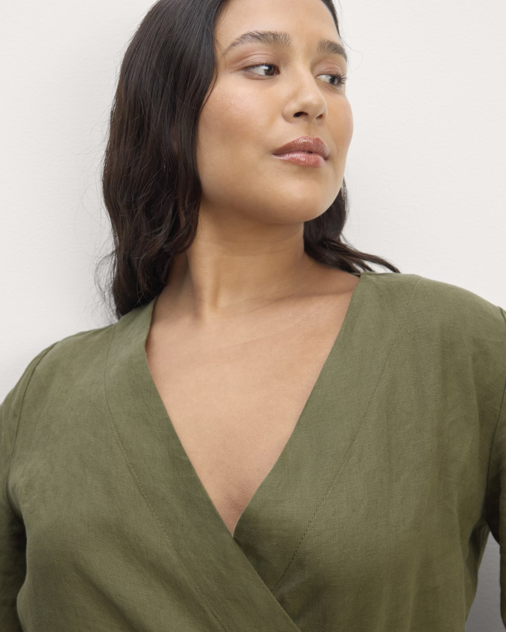 The Wrap Jumpsuit in Linen | Kalamata