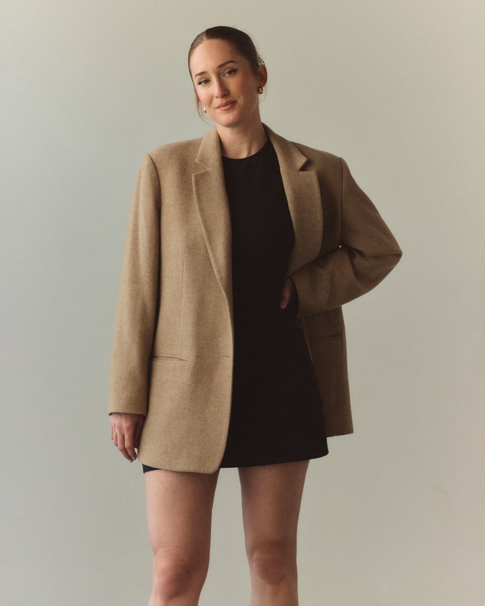The Oversized Blazer in Wool | Toasted Tan