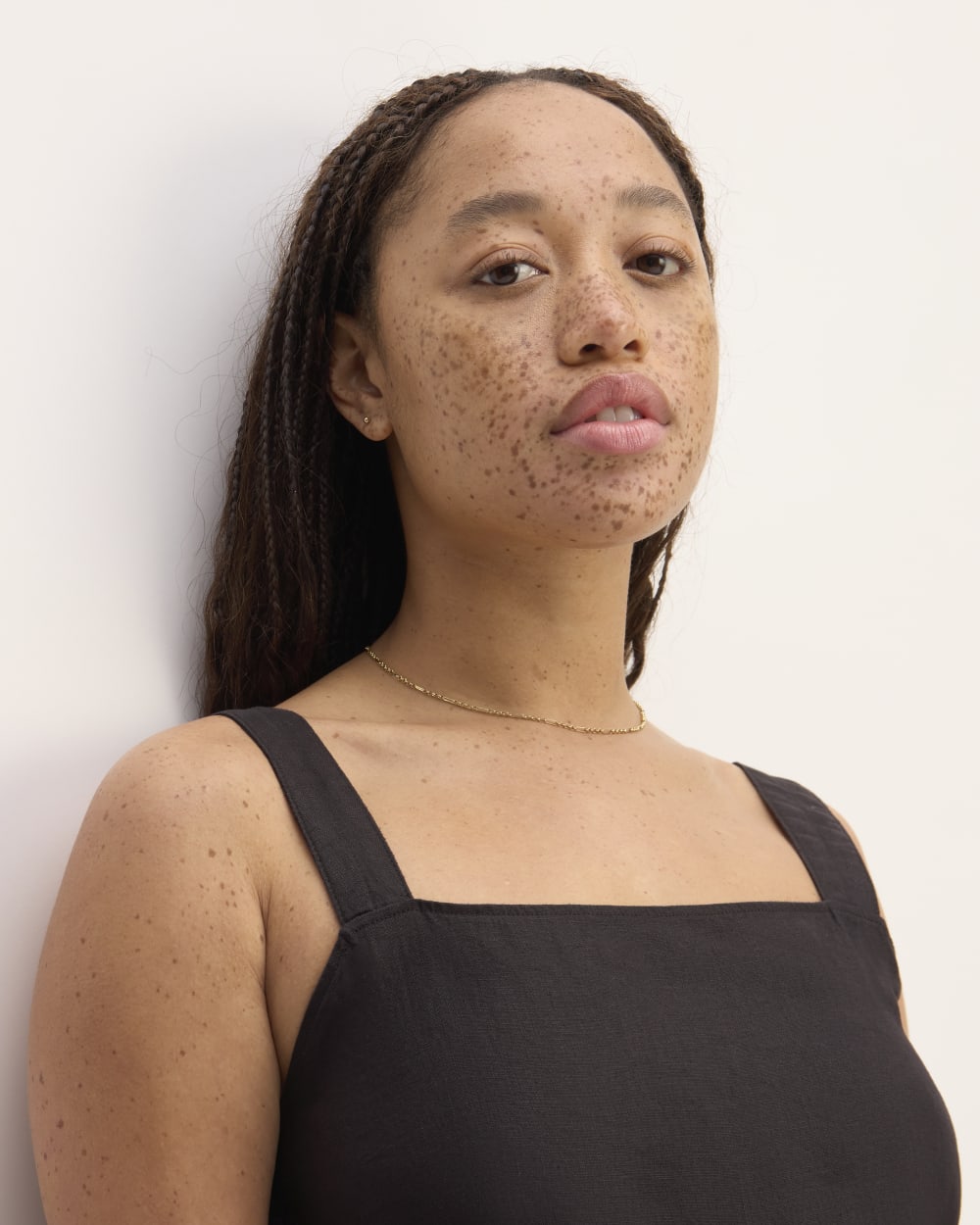 The Linen Side-Button Jumpsuit | Black