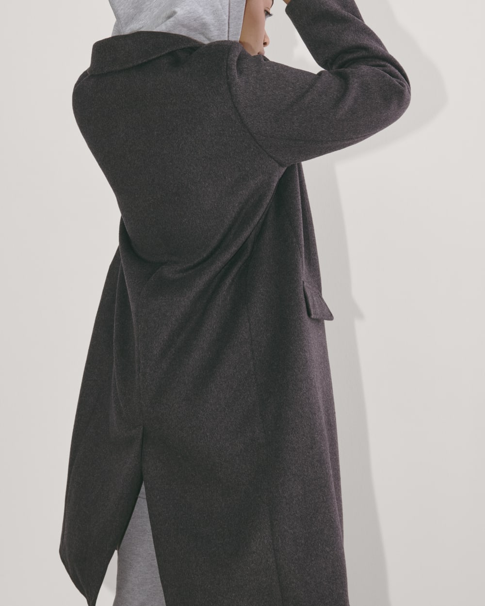 The Topcoat in Wool | Dark Charcoal Melange