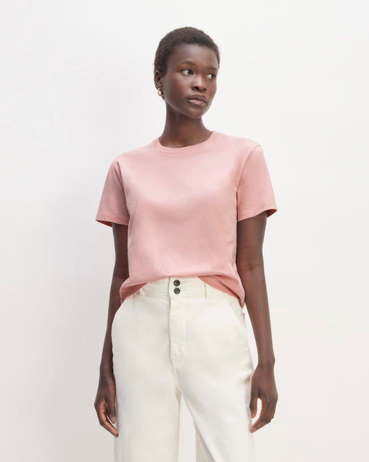 The Box-Cut Tee in Essential Cotton | Rose Pink | No Pocket