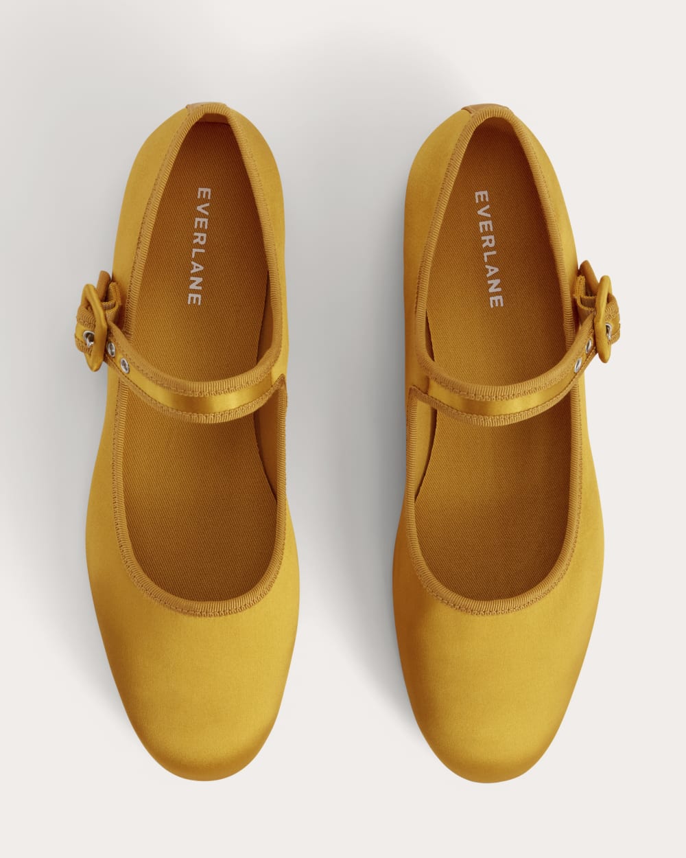 The Day Buckle Mary Jane | Golden Yellow Satin