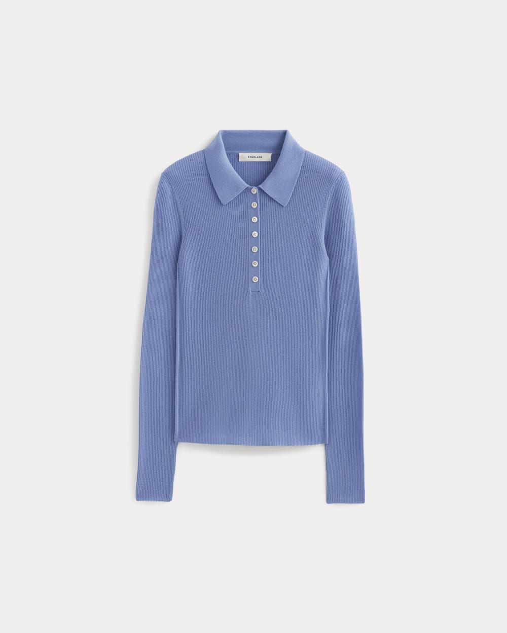 The Polo in Ultrasoft Merino | Bluebell