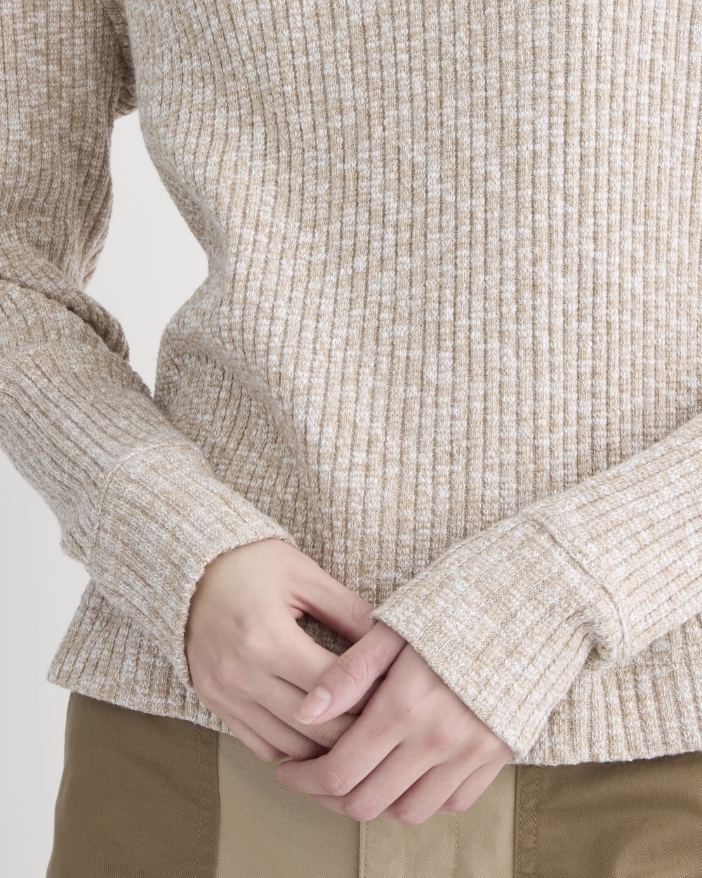The Cozy Rib Funnel-Neck | Cornstalk / Bone Twist