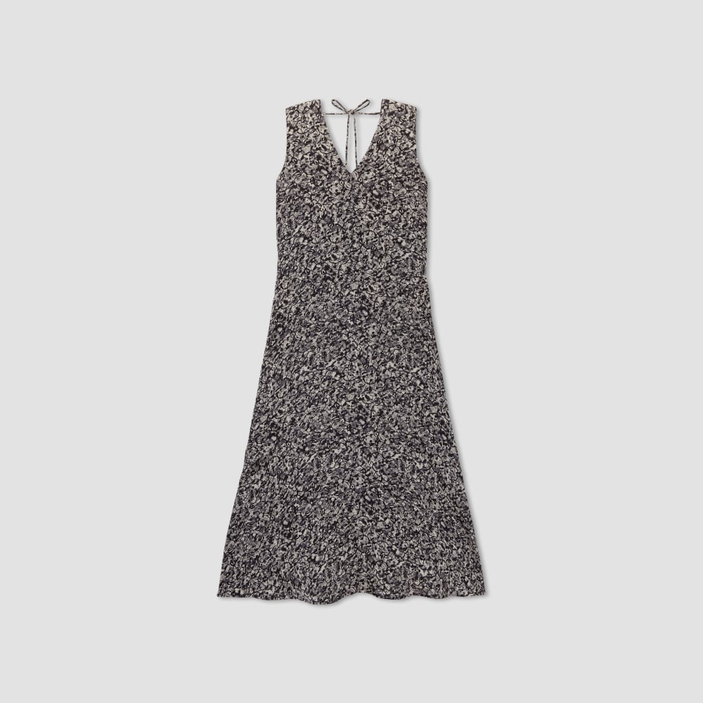 The Satin V-Neck Maxi Dress | Splatter