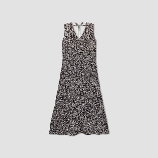 The Satin V-Neck Maxi Dress | Splatter