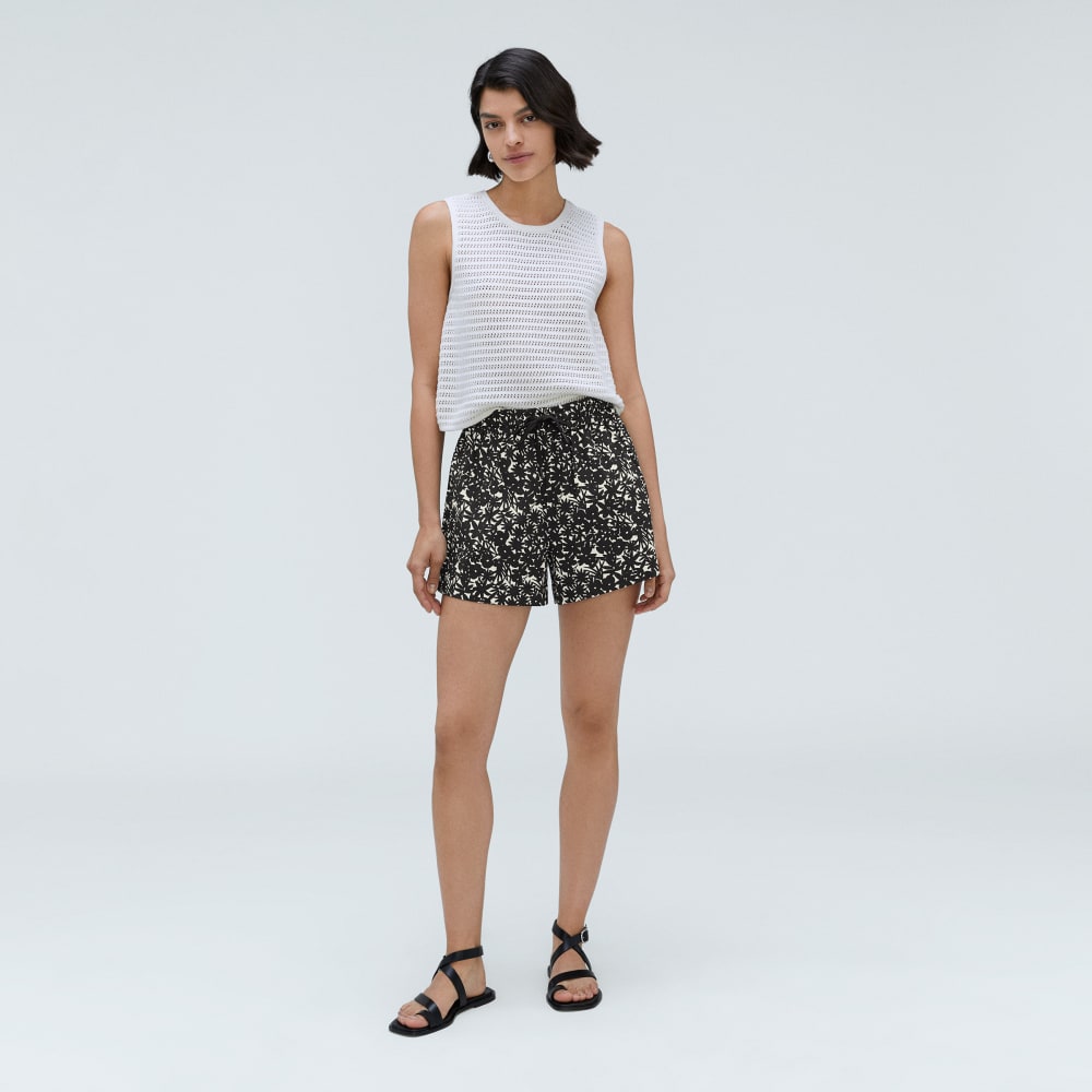 The Seersucker Boxer Short | Black / Canvas Floral