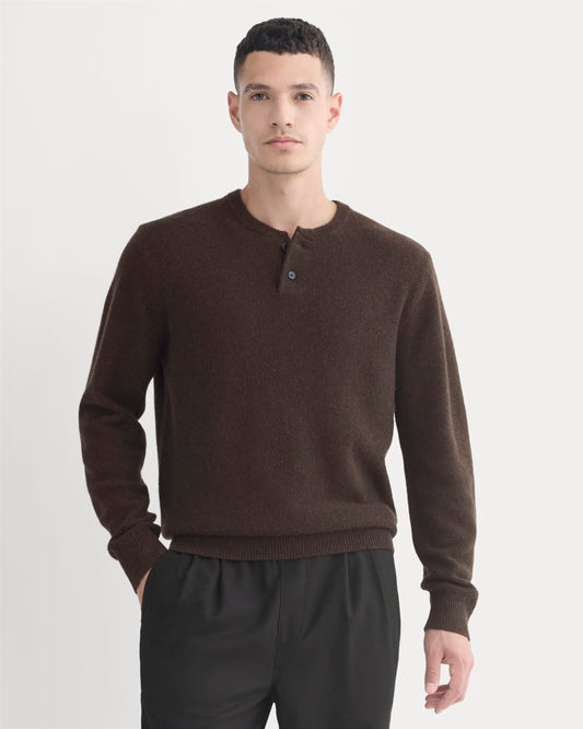 Henley in Wool Cashmere | Americano