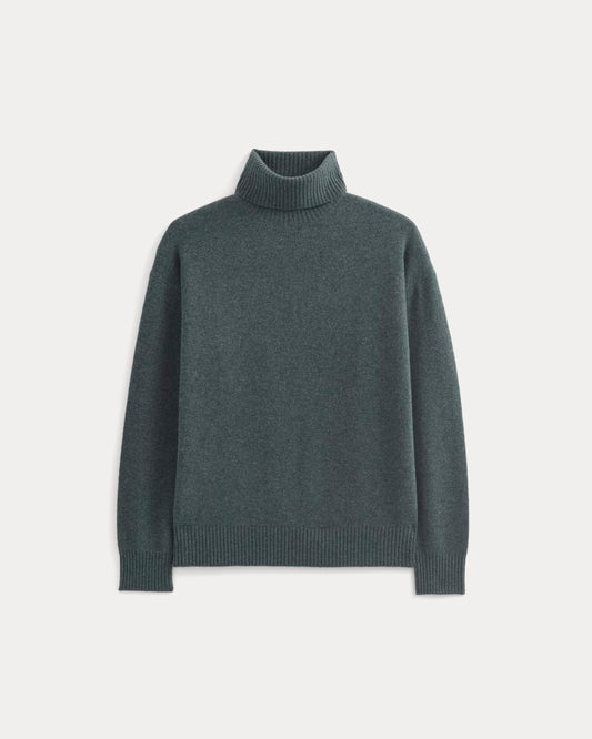 Luxe Merino Relaxed Turtleneck | Heather Midnight Navy