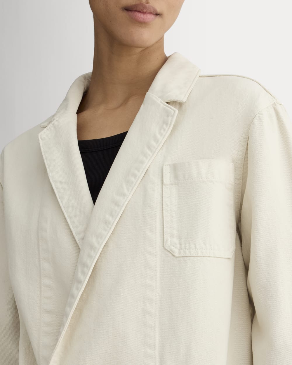 The Denim Chore Blazer | Garment-Dyed Sand