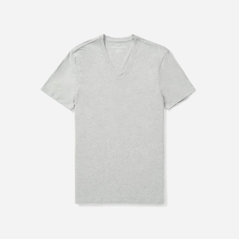 The Organic Cotton V-Neck Tee |  Heathered Grey