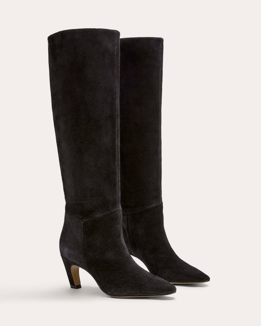 The Banana Boot | Black Suede