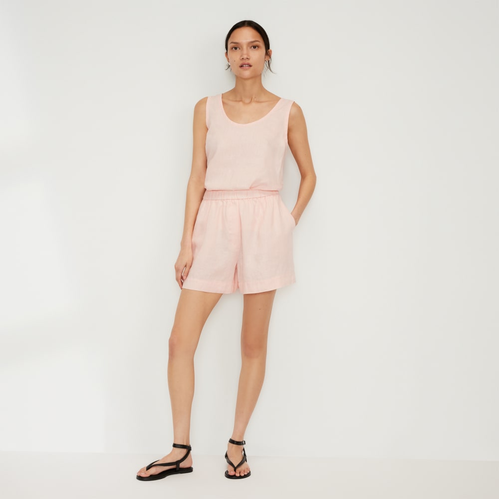 The Scoop Tank in Linen | Petal Pink