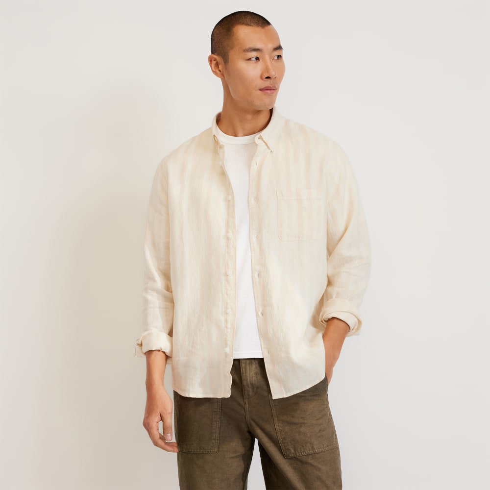 The Classic Shirt in Linen | Brazilian Sand / Canvas Tan