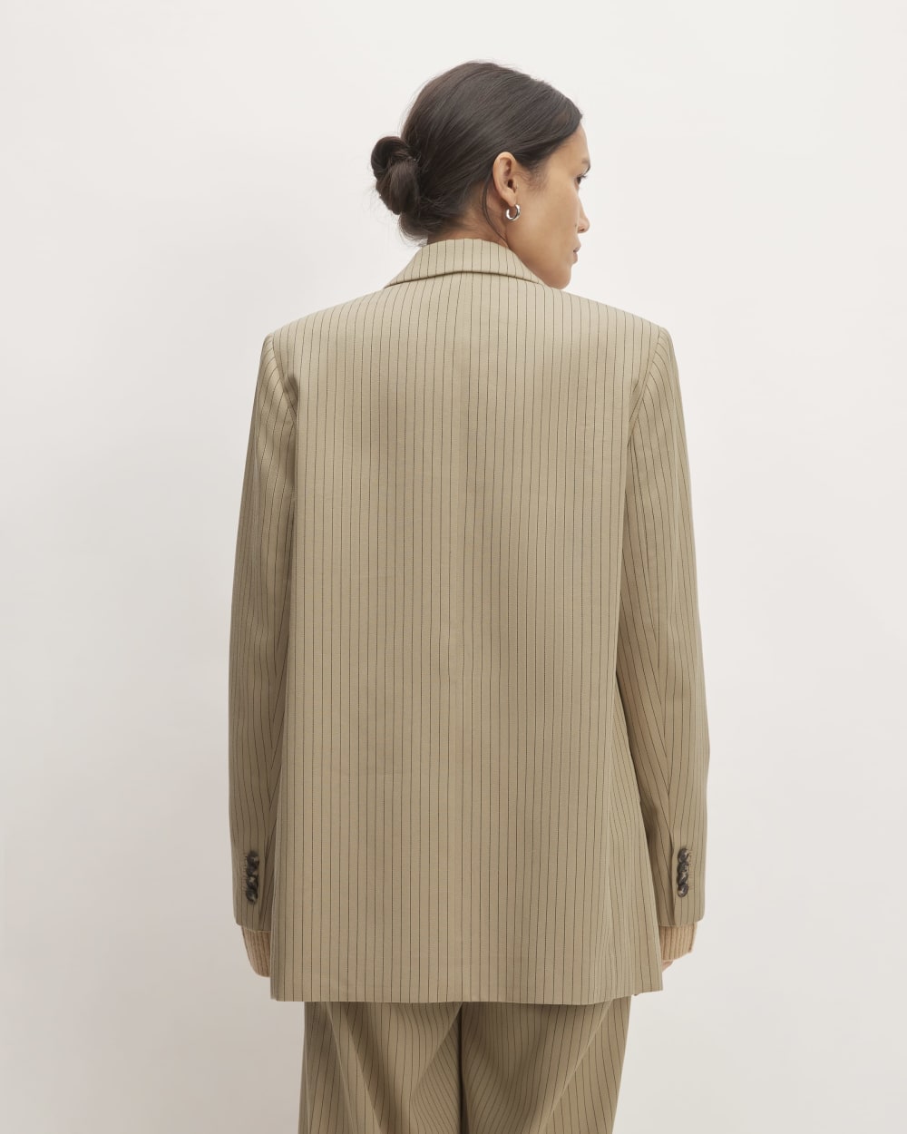 The Oversized Blazer in Buttersmooth | Cornstalk / Black
