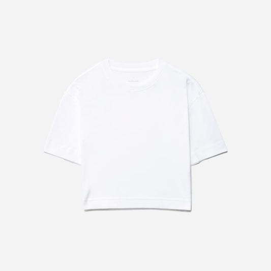 The Organic Cotton Cropped Tee | White