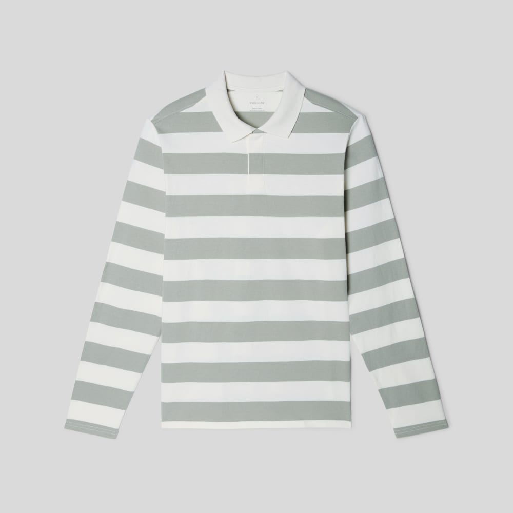 The Premium-Weight Rugby Shirt | Seagrass / Canvas Tan