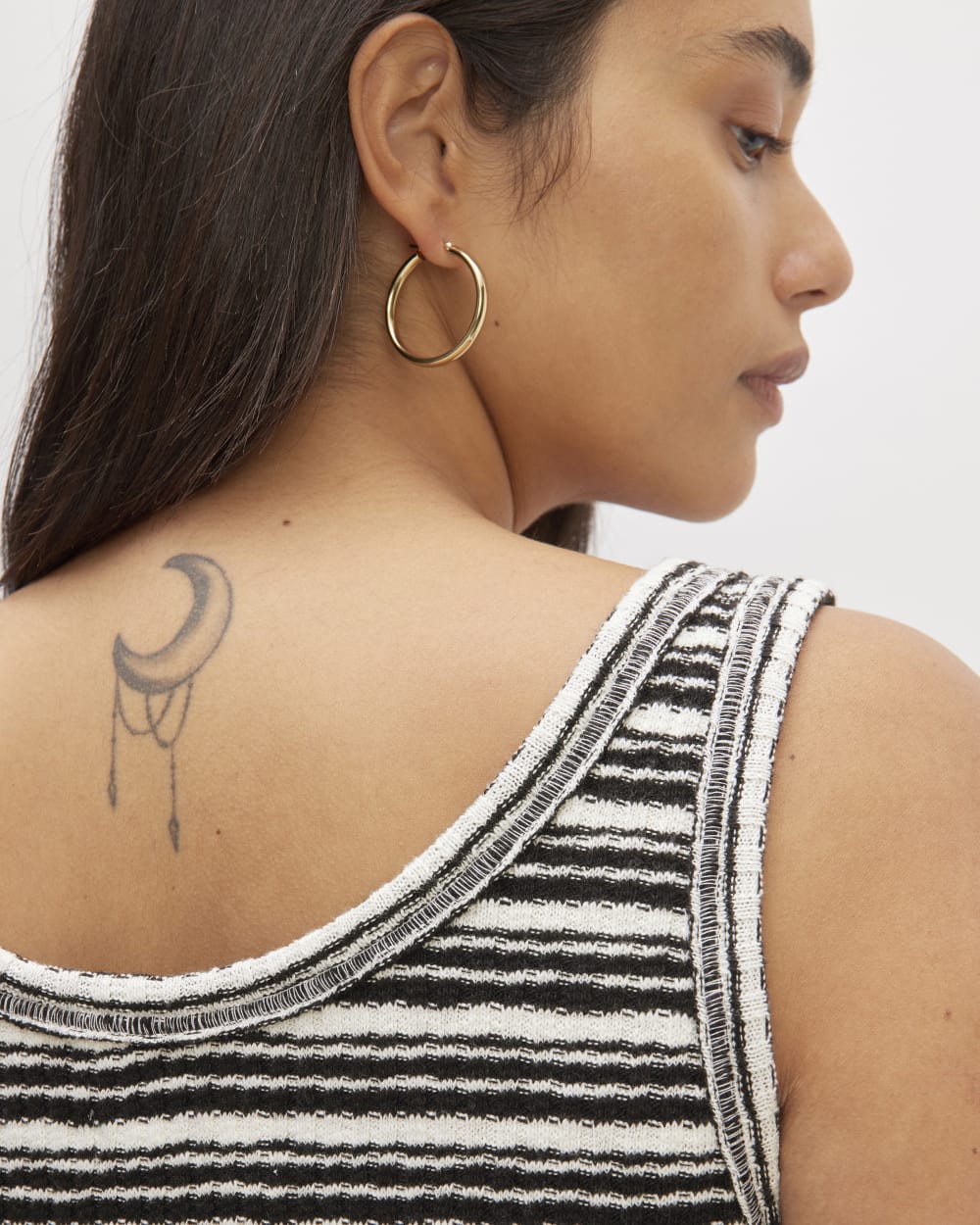 The Cozy Rib Tank | Bone / Black