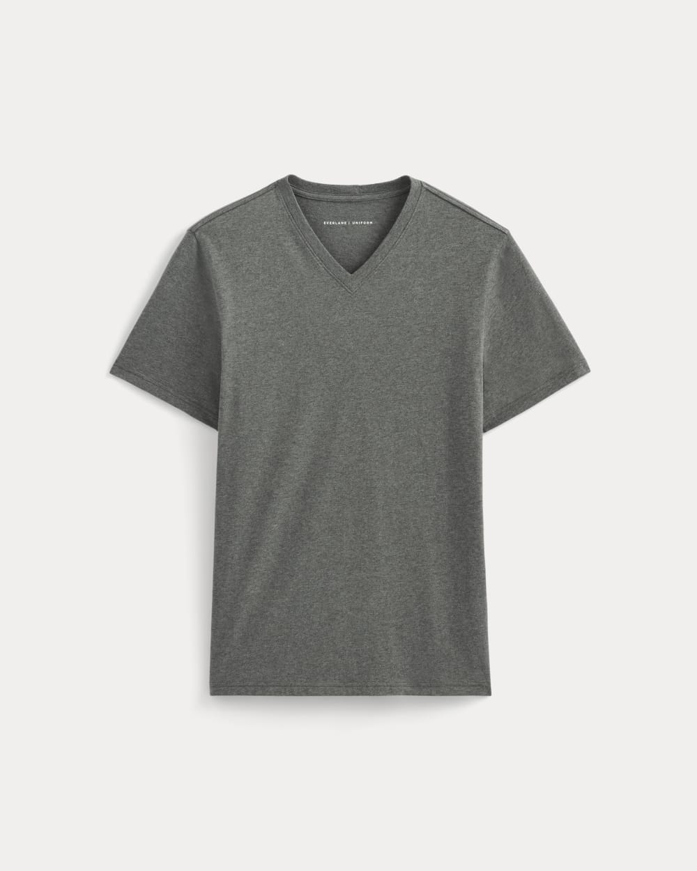 The Essential Organic V-Neck Tee | Heathered Charcoal