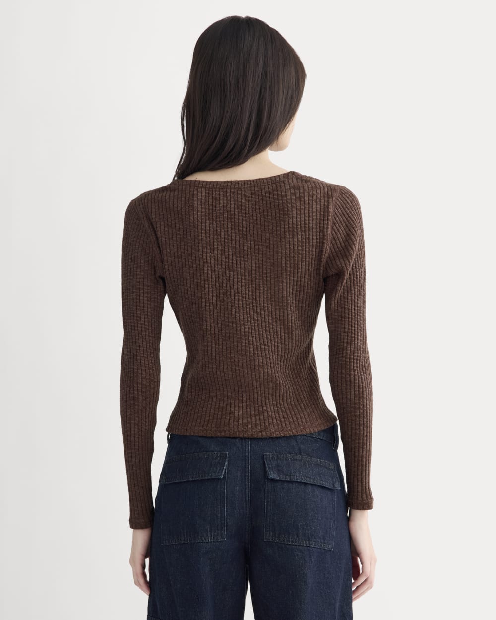 The Cozy Rib Cardigan | Dark Mahogany